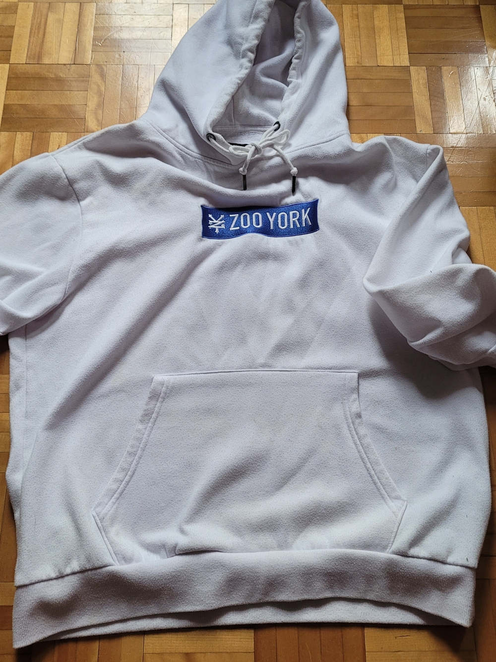 Zoo York White Hoodie with Blue Logo